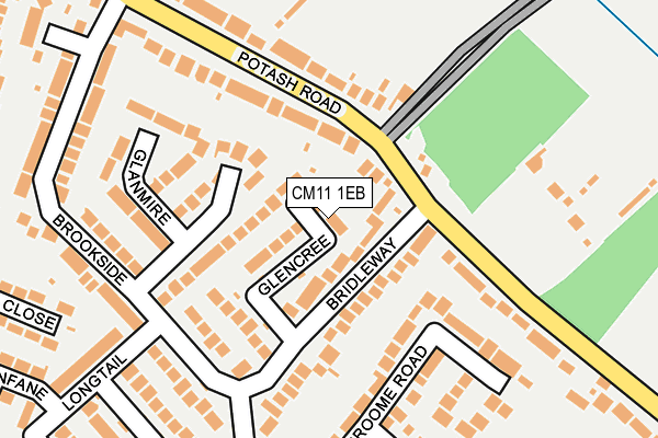 CM11 1EB map - OS OpenMap – Local (Ordnance Survey)