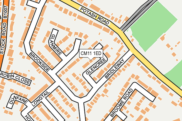 CM11 1ED map - OS OpenMap – Local (Ordnance Survey)