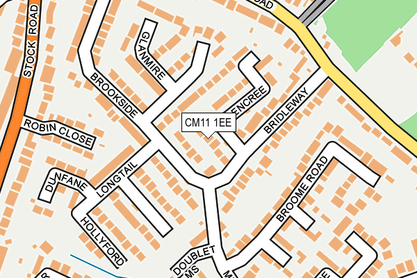 CM11 1EE map - OS OpenMap – Local (Ordnance Survey)