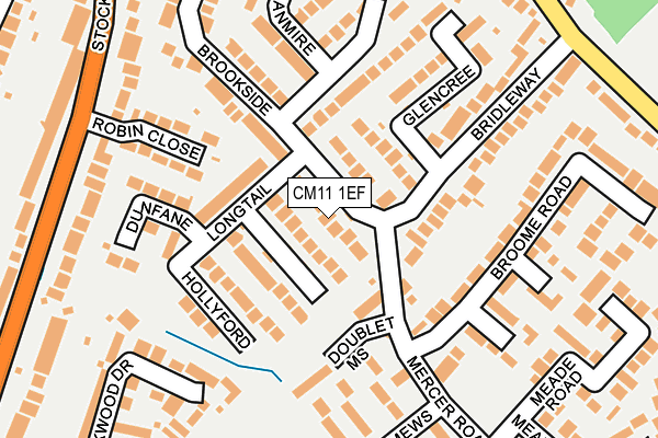 CM11 1EF map - OS OpenMap – Local (Ordnance Survey)