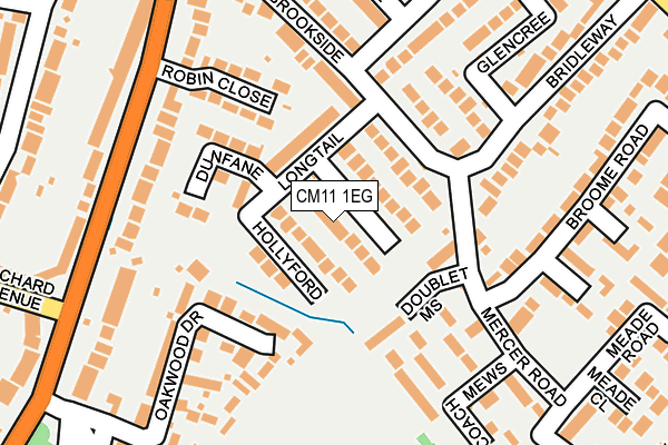 CM11 1EG map - OS OpenMap – Local (Ordnance Survey)