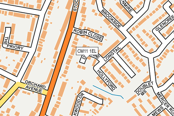CM11 1EL map - OS OpenMap – Local (Ordnance Survey)