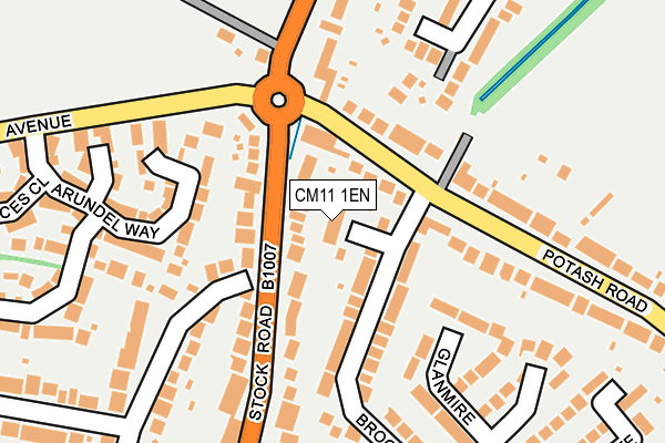 CM11 1EN map - OS OpenMap – Local (Ordnance Survey)