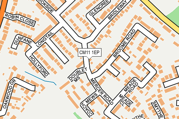 CM11 1EP map - OS OpenMap – Local (Ordnance Survey)