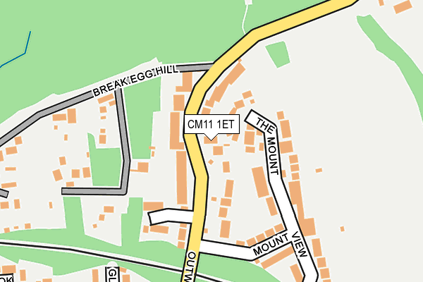 CM11 1ET map - OS OpenMap – Local (Ordnance Survey)