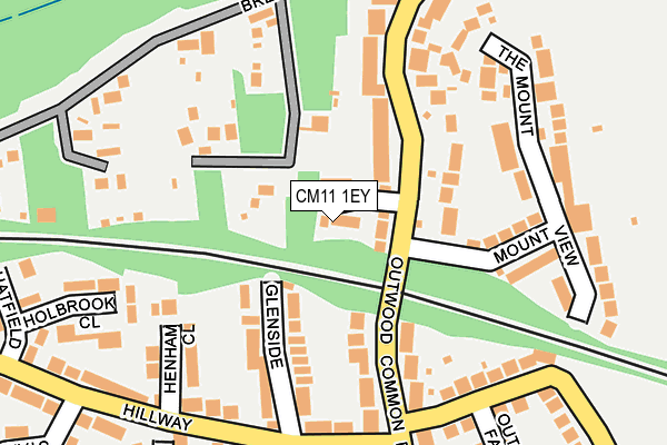 CM11 1EY map - OS OpenMap – Local (Ordnance Survey)