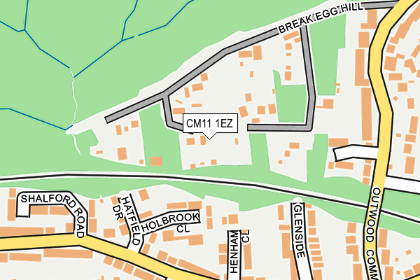 CM11 1EZ map - OS OpenMap – Local (Ordnance Survey)