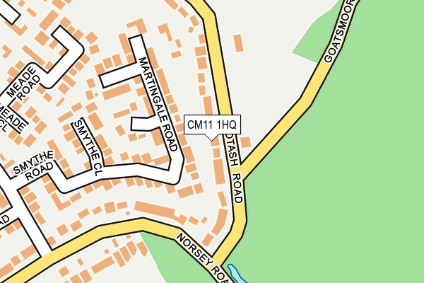 CM11 1HQ map - OS OpenMap – Local (Ordnance Survey)