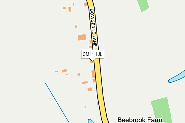 CM11 1JL map - OS OpenMap – Local (Ordnance Survey)