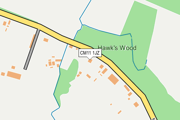 CM11 1JZ map - OS OpenMap – Local (Ordnance Survey)