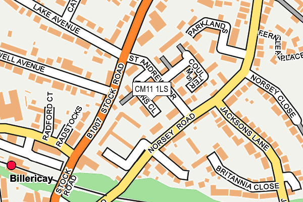 CM11 1LS map - OS OpenMap – Local (Ordnance Survey)