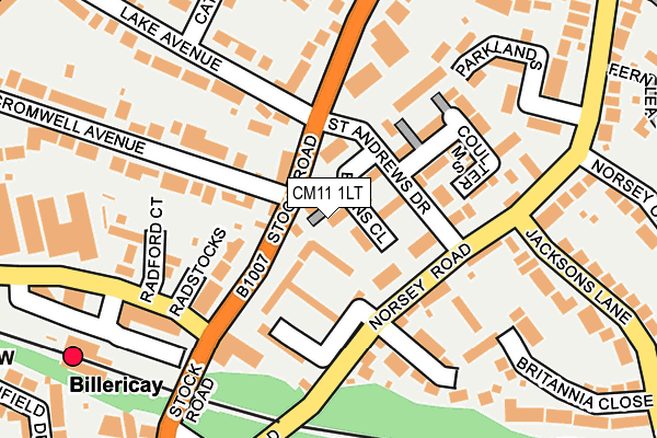 CM11 1LT map - OS OpenMap – Local (Ordnance Survey)
