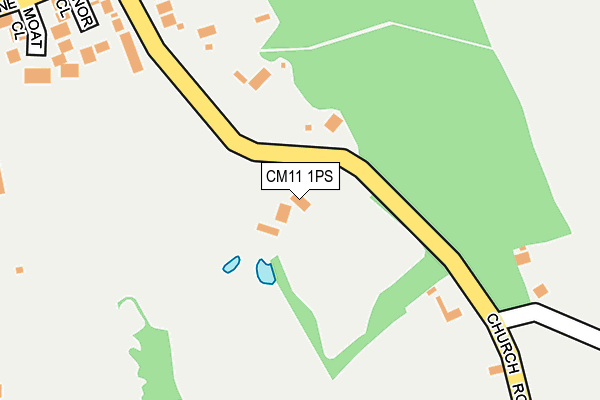 CM11 1PS map - OS OpenMap – Local (Ordnance Survey)