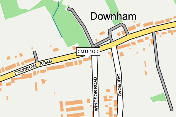 CM11 1QD map - OS OpenMap – Local (Ordnance Survey)