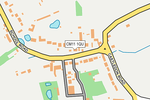CM11 1QU map - OS OpenMap – Local (Ordnance Survey)
