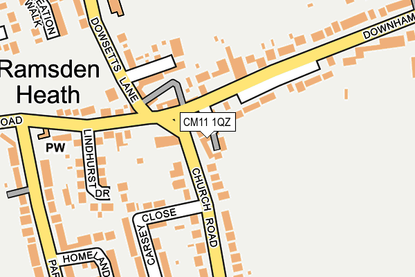 CM11 1QZ map - OS OpenMap – Local (Ordnance Survey)