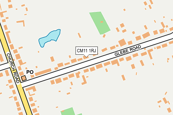 CM11 1RJ map - OS OpenMap – Local (Ordnance Survey)