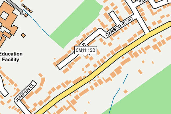 CM11 1SD map - OS OpenMap – Local (Ordnance Survey)