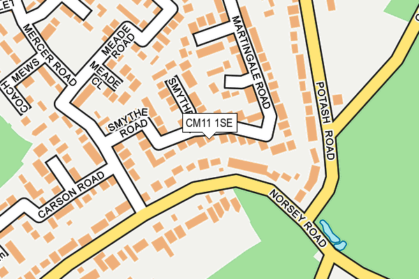 CM11 1SE map - OS OpenMap – Local (Ordnance Survey)