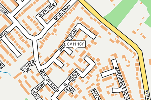 CM11 1SY map - OS OpenMap – Local (Ordnance Survey)