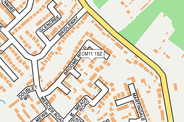 CM11 1SZ map - OS OpenMap – Local (Ordnance Survey)