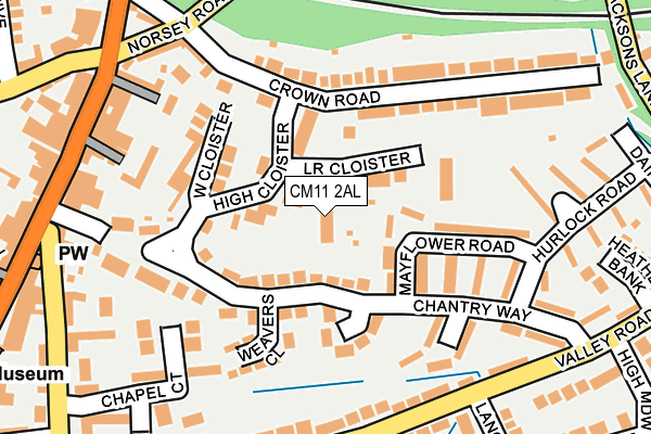 CM11 2AL map - OS OpenMap – Local (Ordnance Survey)