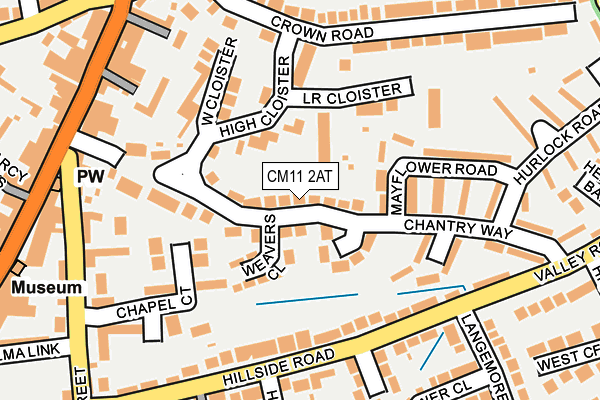 CM11 2AT map - OS OpenMap – Local (Ordnance Survey)