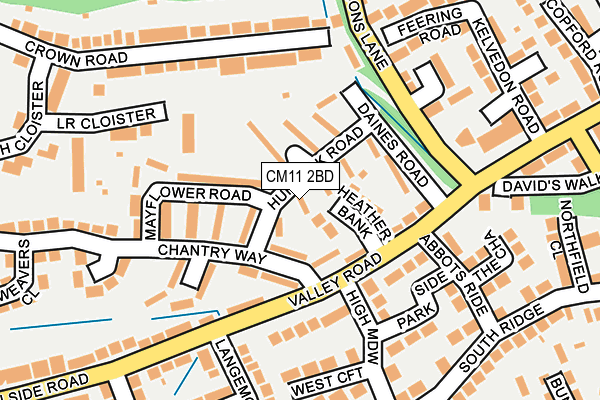 CM11 2BD map - OS OpenMap – Local (Ordnance Survey)