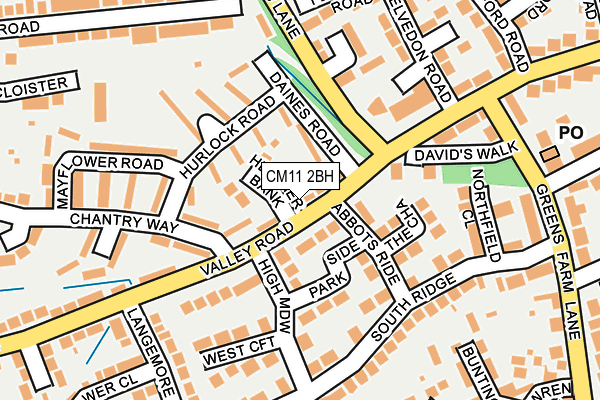 CM11 2BH map - OS OpenMap – Local (Ordnance Survey)