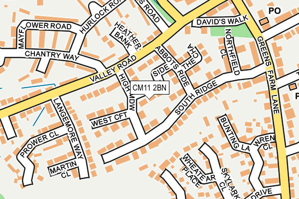 CM11 2BN map - OS OpenMap – Local (Ordnance Survey)
