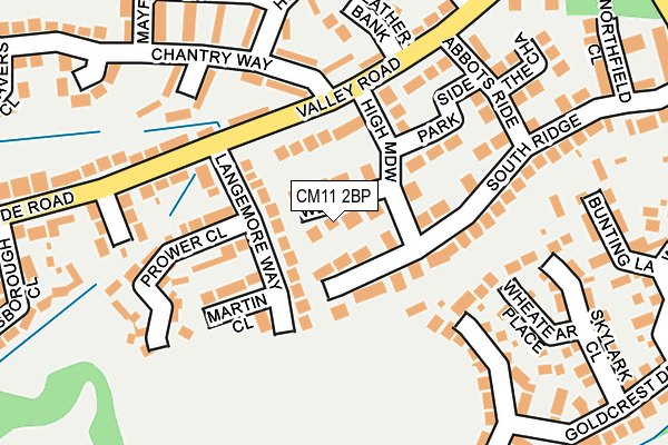 CM11 2BP map - OS OpenMap – Local (Ordnance Survey)