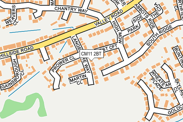 CM11 2BT map - OS OpenMap – Local (Ordnance Survey)