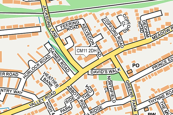 CM11 2DH map - OS OpenMap – Local (Ordnance Survey)