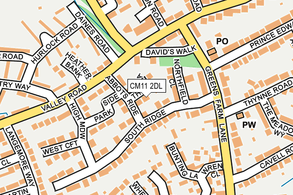 CM11 2DL map - OS OpenMap – Local (Ordnance Survey)
