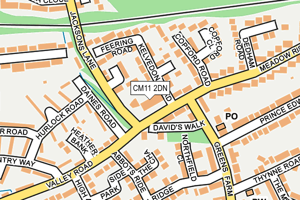 CM11 2DN map - OS OpenMap – Local (Ordnance Survey)