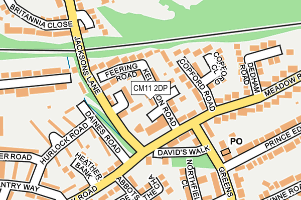 CM11 2DP map - OS OpenMap – Local (Ordnance Survey)