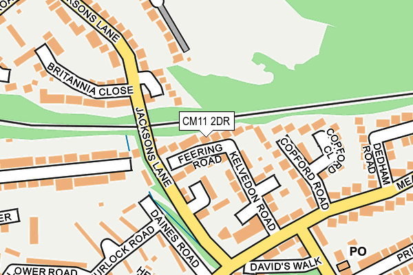 CM11 2DR map - OS OpenMap – Local (Ordnance Survey)