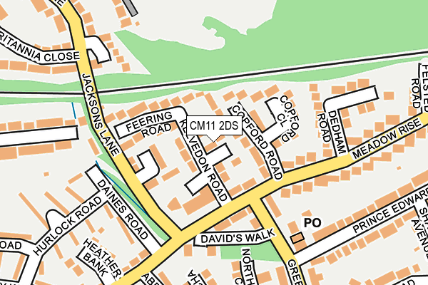 CM11 2DS map - OS OpenMap – Local (Ordnance Survey)