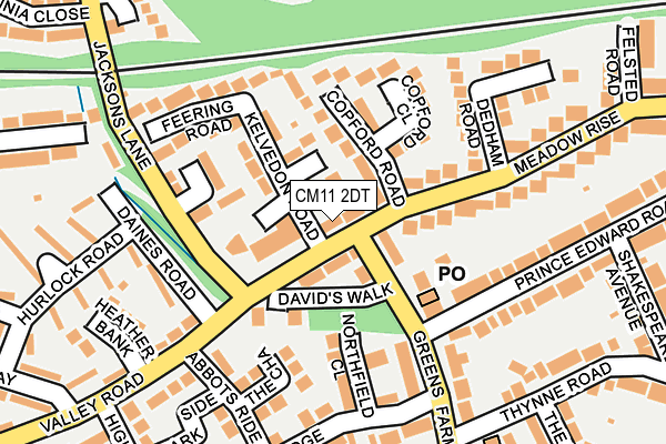 CM11 2DT map - OS OpenMap – Local (Ordnance Survey)