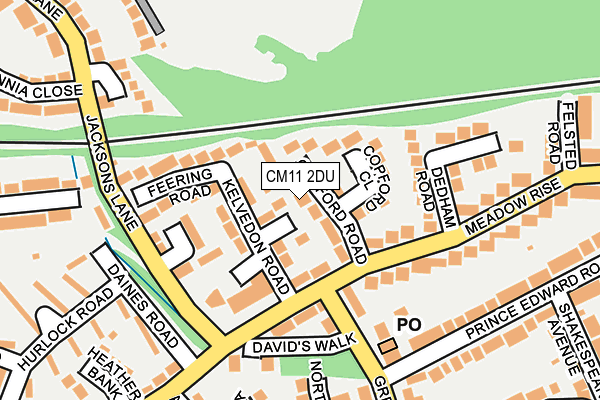 CM11 2DU map - OS OpenMap – Local (Ordnance Survey)