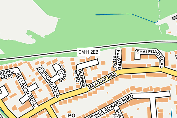 CM11 2EB map - OS OpenMap – Local (Ordnance Survey)
