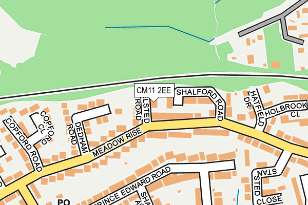 CM11 2EE map - OS OpenMap – Local (Ordnance Survey)