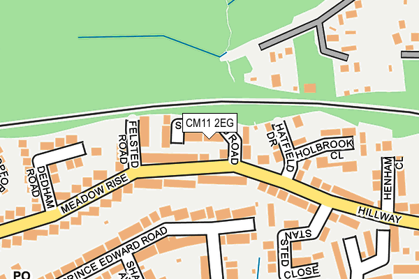 CM11 2EG map - OS OpenMap – Local (Ordnance Survey)