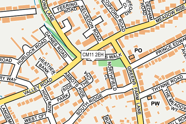 CM11 2EH map - OS OpenMap – Local (Ordnance Survey)