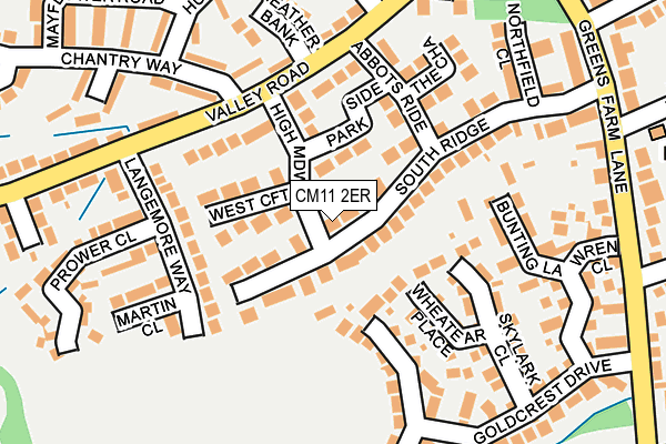 CM11 2ER map - OS OpenMap – Local (Ordnance Survey)