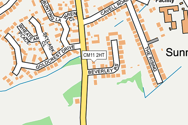 CM11 2HT map - OS OpenMap – Local (Ordnance Survey)