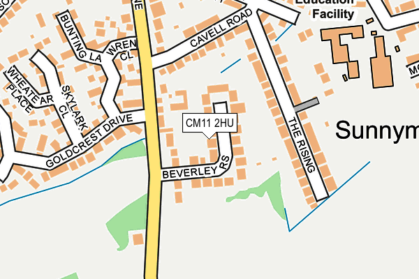 CM11 2HU map - OS OpenMap – Local (Ordnance Survey)