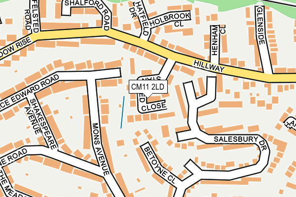 CM11 2LD map - OS OpenMap – Local (Ordnance Survey)