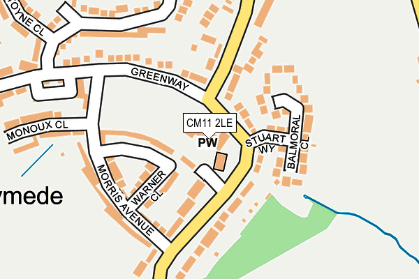 CM11 2LE map - OS OpenMap – Local (Ordnance Survey)