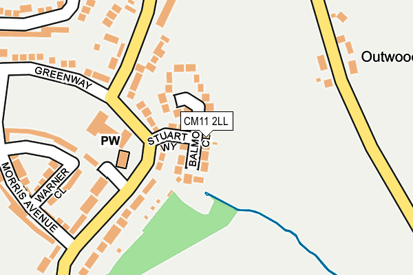 CM11 2LL map - OS OpenMap – Local (Ordnance Survey)
